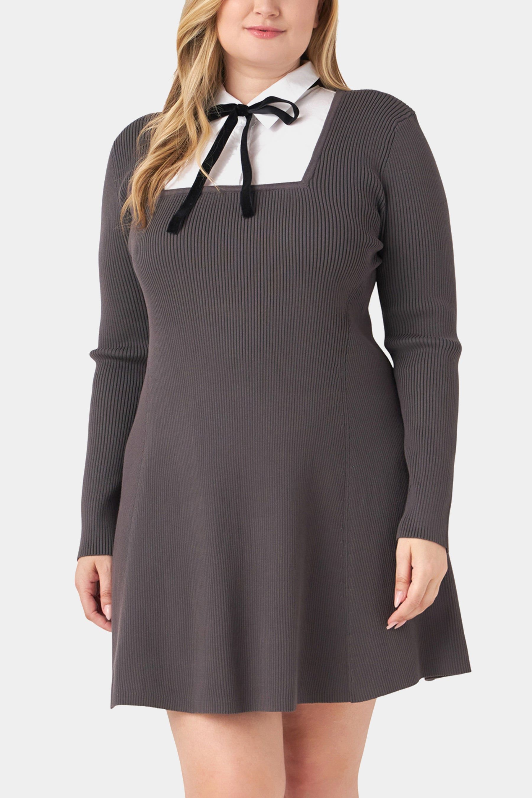 Mixed Media Fit & Flare Sweater Dress sold by Lord & Taylor