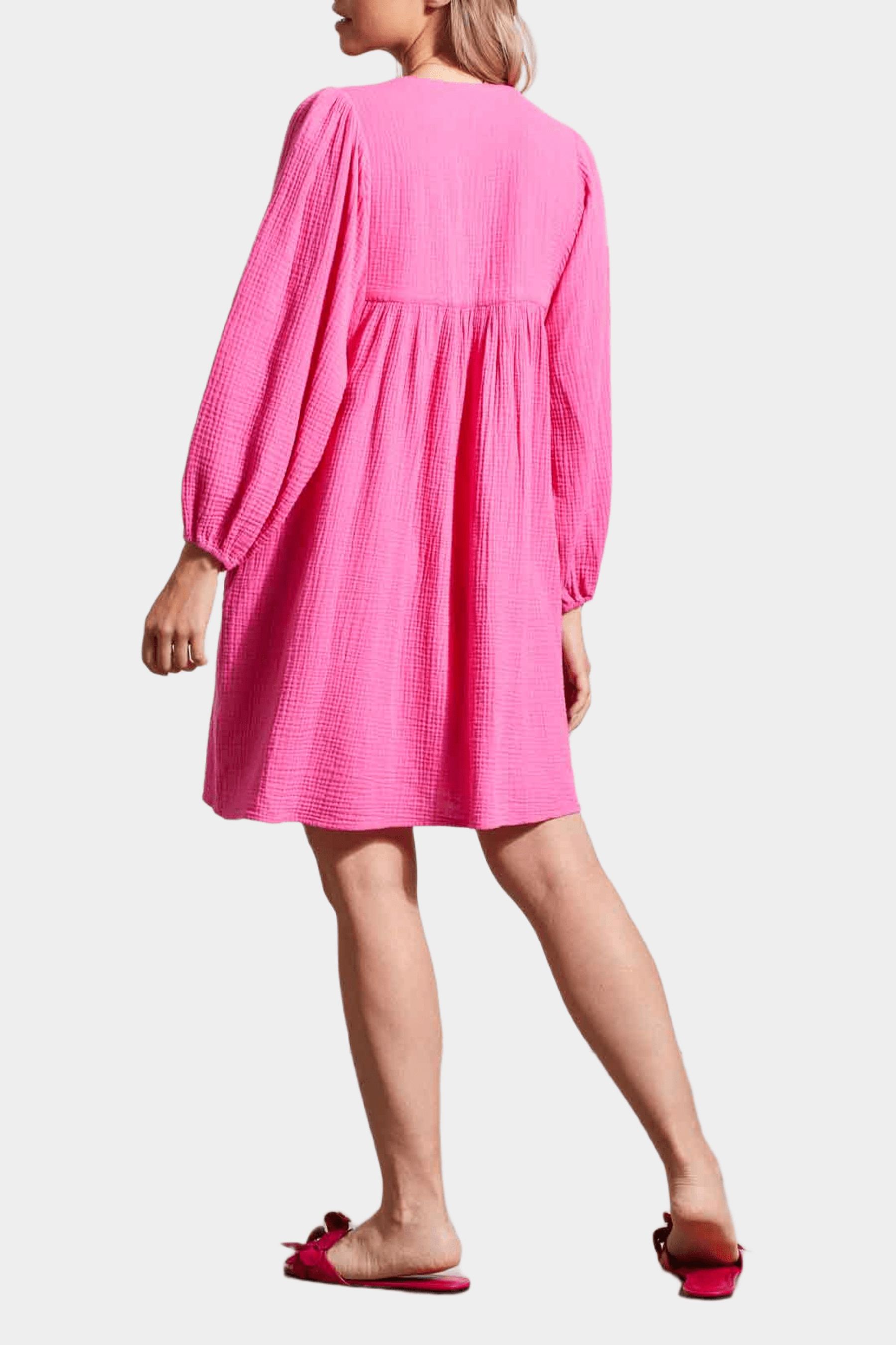 V-Neck Puff Sleeve Dress sold by Lord & Taylor product image thumbnail 2