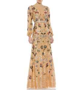 Long Sleeve Sheath Gown sold by Lord & Taylor