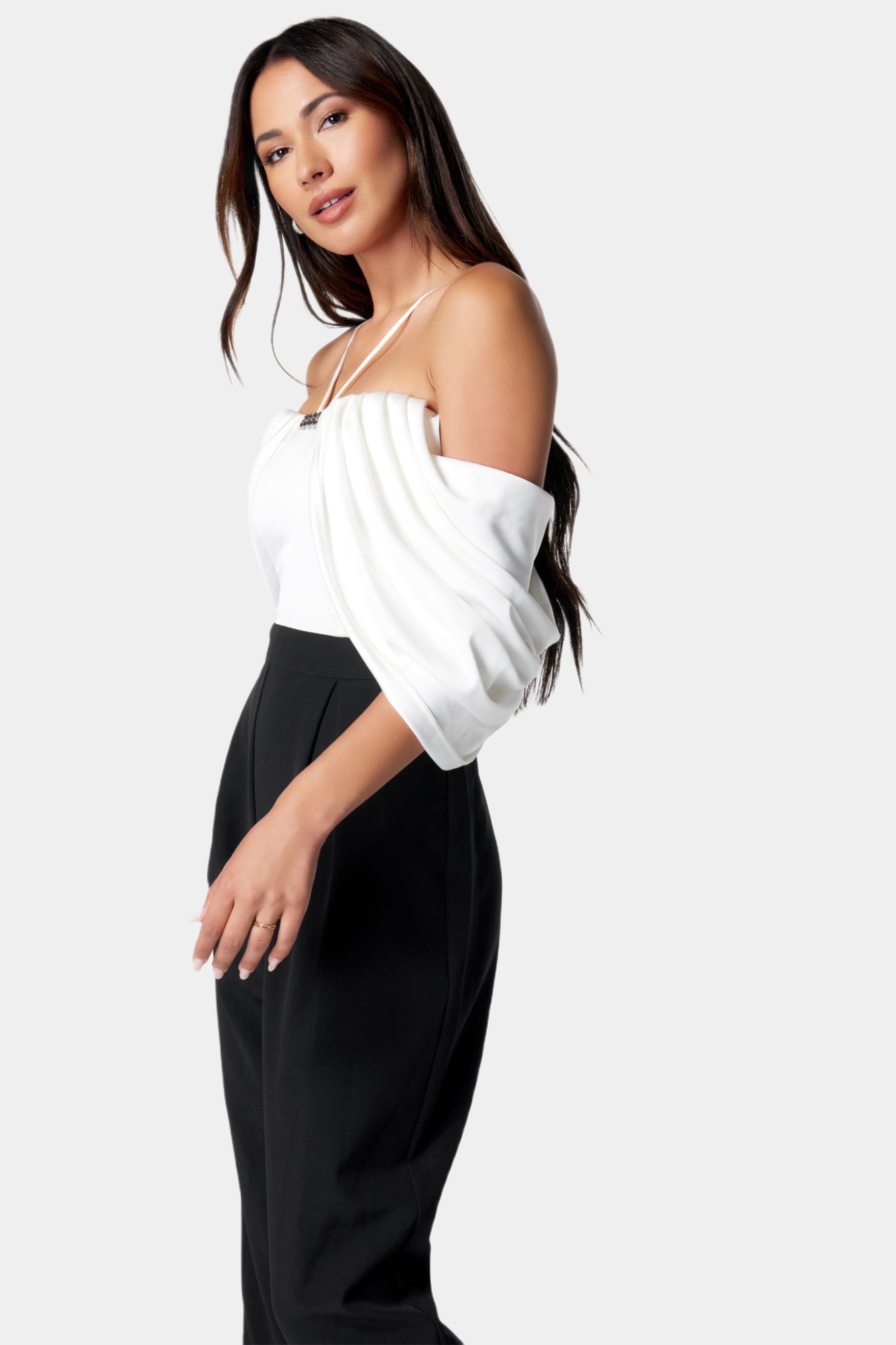 Cold Shoulder Jumpsuit sold by Lord & Taylor product image thumbnail 2