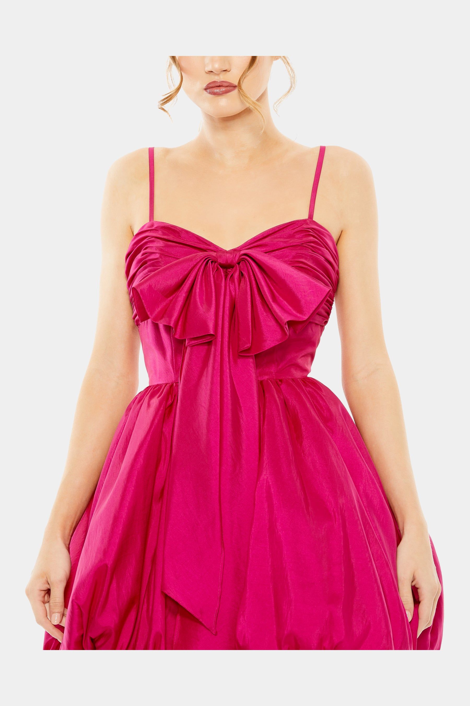 Spaghetti Strap Center Bow Balloon Mini Dress sold by Lord & Taylor product image thumbnail 6