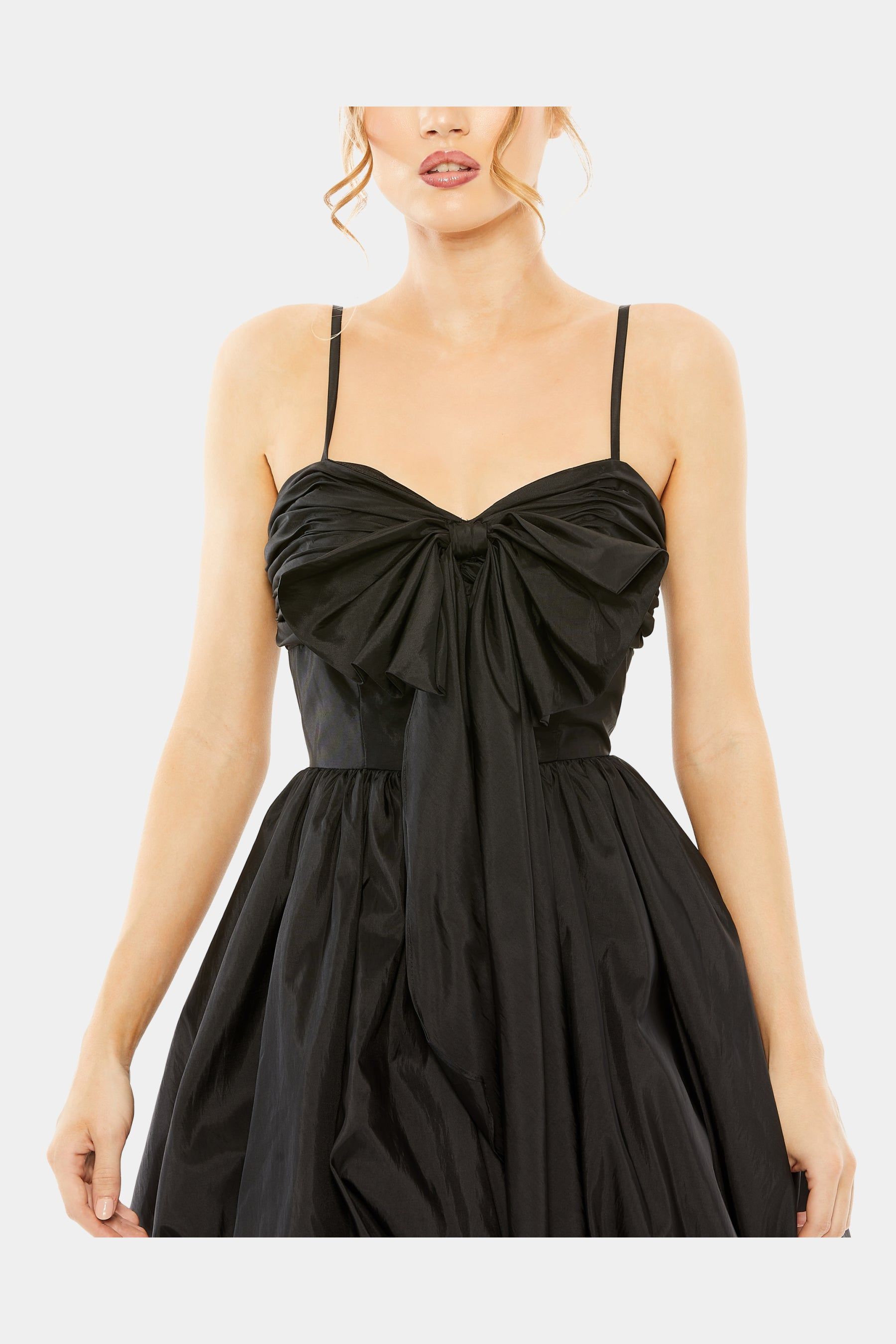 Spaghetti Strap Center Bow Balloon Mini Dress sold by Lord & Taylor product image thumbnail 4