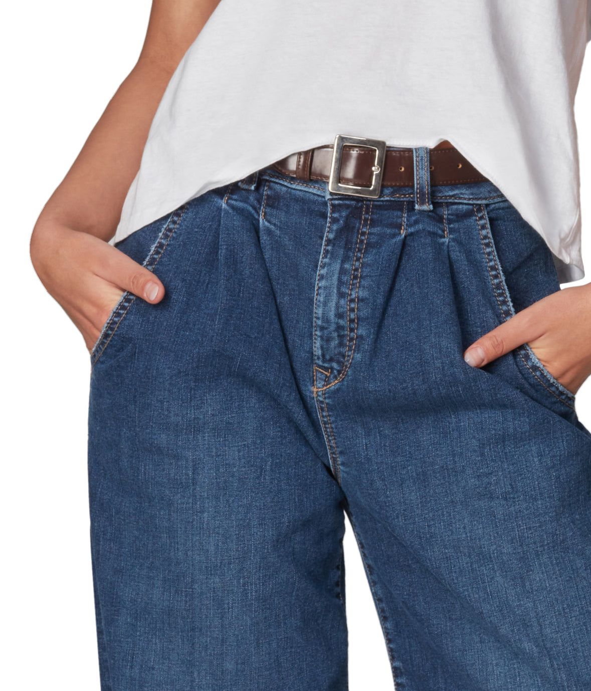 Milan Ultra High Rise Wide Leg Jeans sold by Lord & Taylor product image thumbnail 4