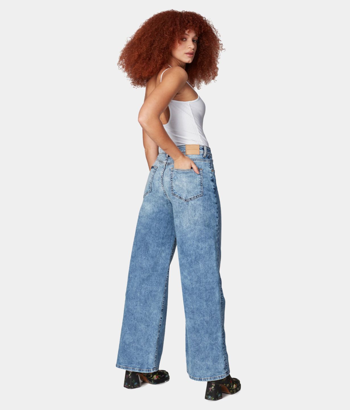 Milan Ultra High Rise Wide Leg Jeans sold by Lord & Taylor product image thumbnail 12