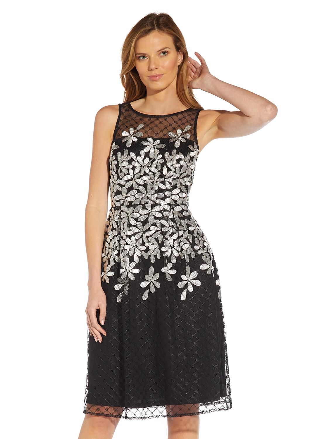 Embroidered Fit & Flare Cocktail Dress sold by Lord & Taylor product image thumbnail 3