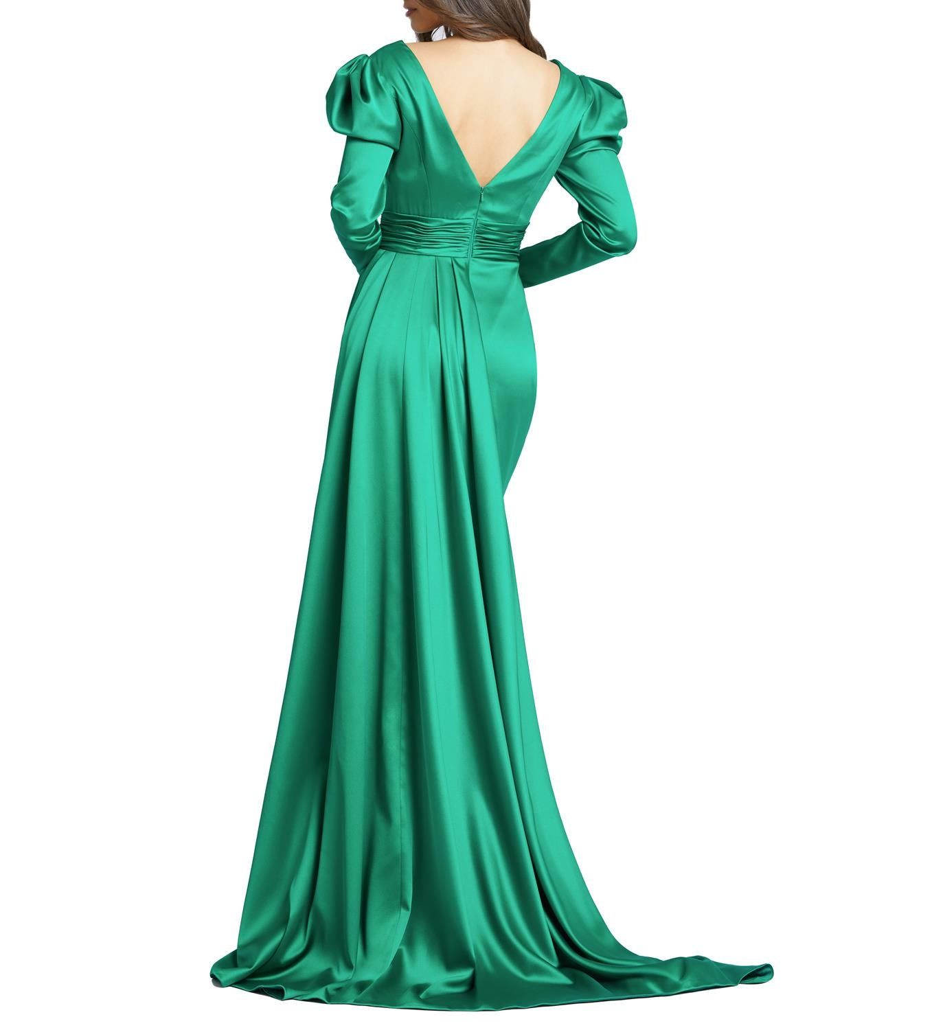 Long Sleeve Satin Gown sold by Lord & Taylor product image thumbnail 2