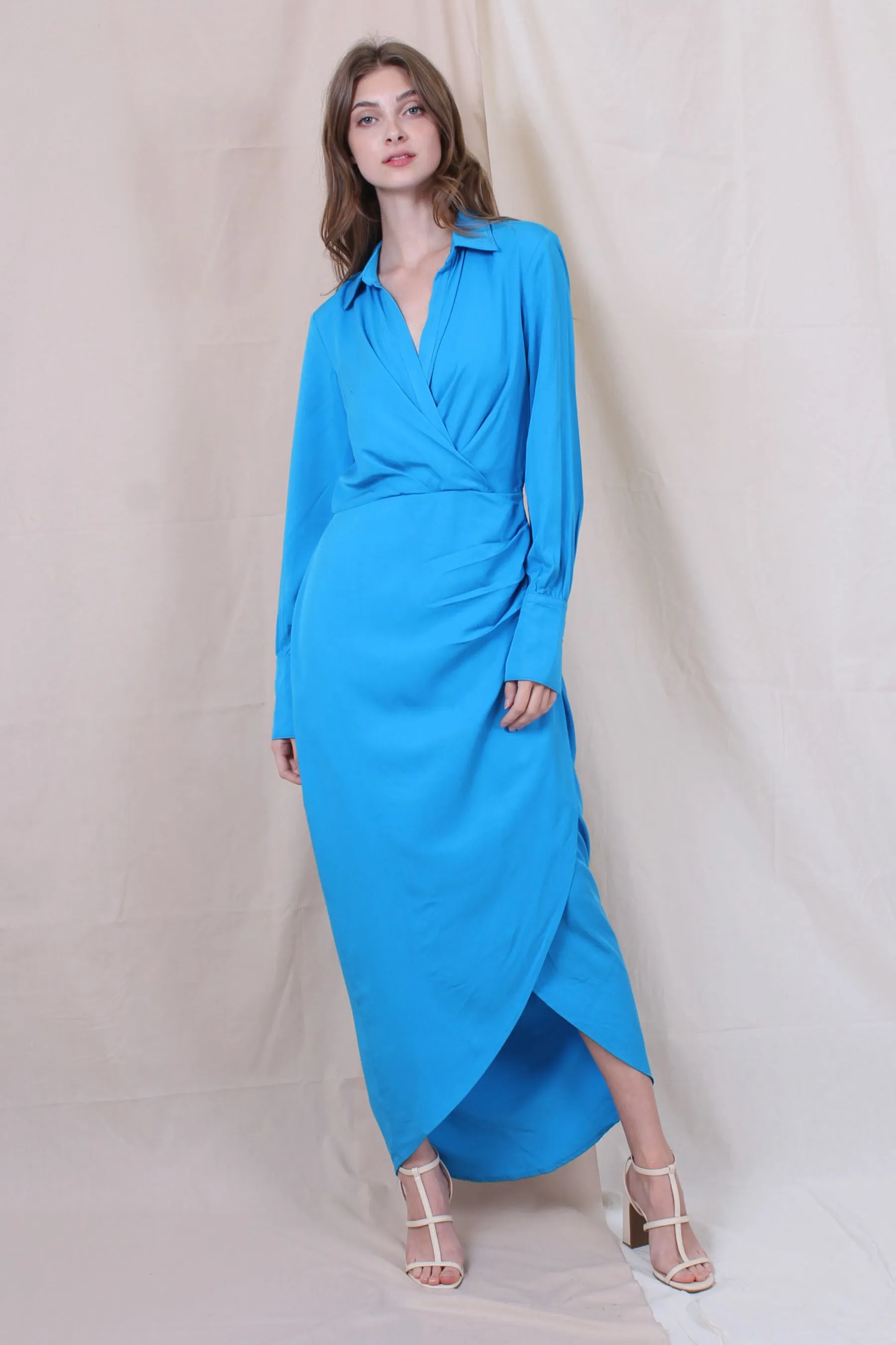 Wrap Maxi Longsleeve Dress sold by Lord & Taylor product image thumbnail 3