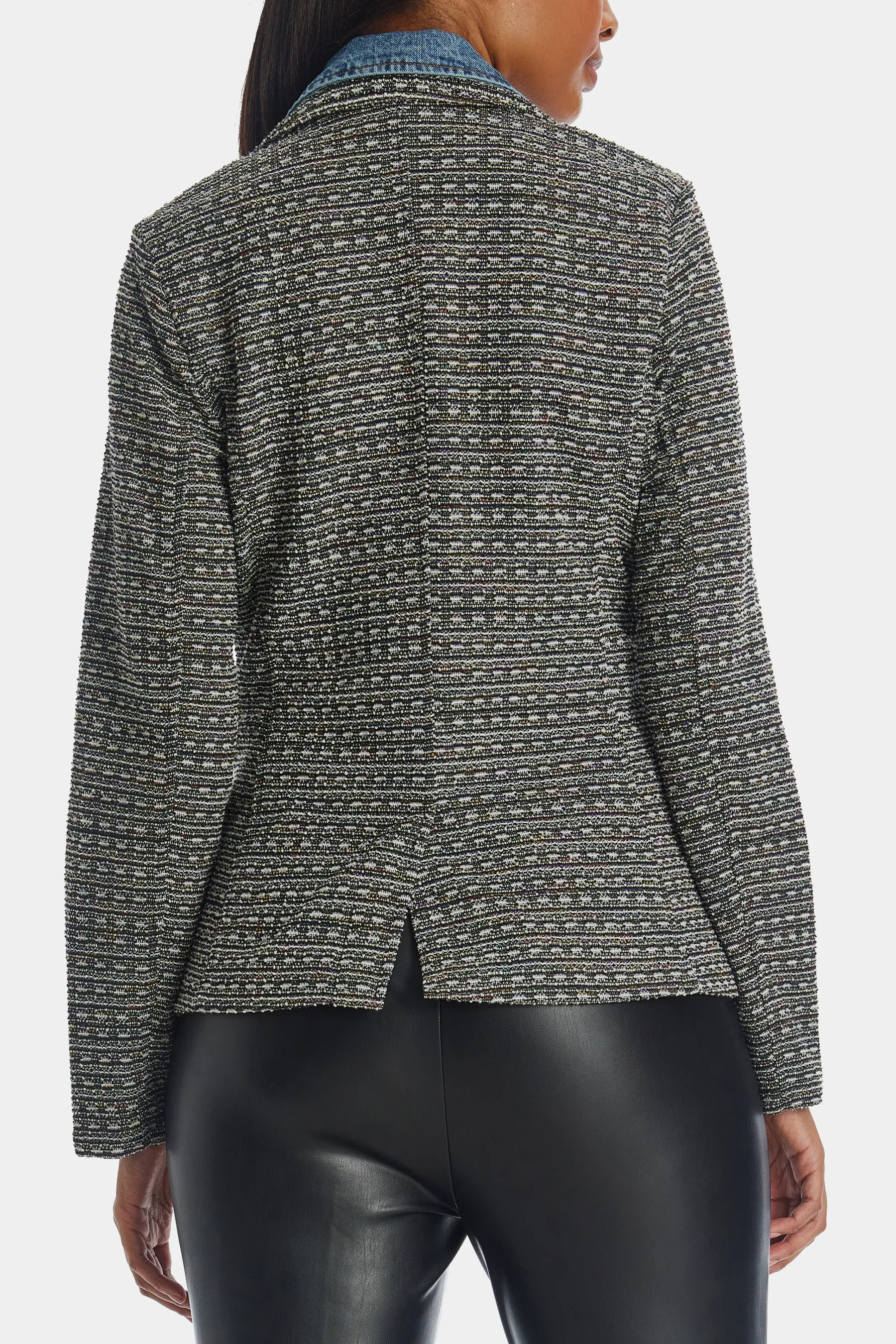 Helen Blazer In Tweed With Removeable Denim Insert sold by Lord & Taylor product image thumbnail 5