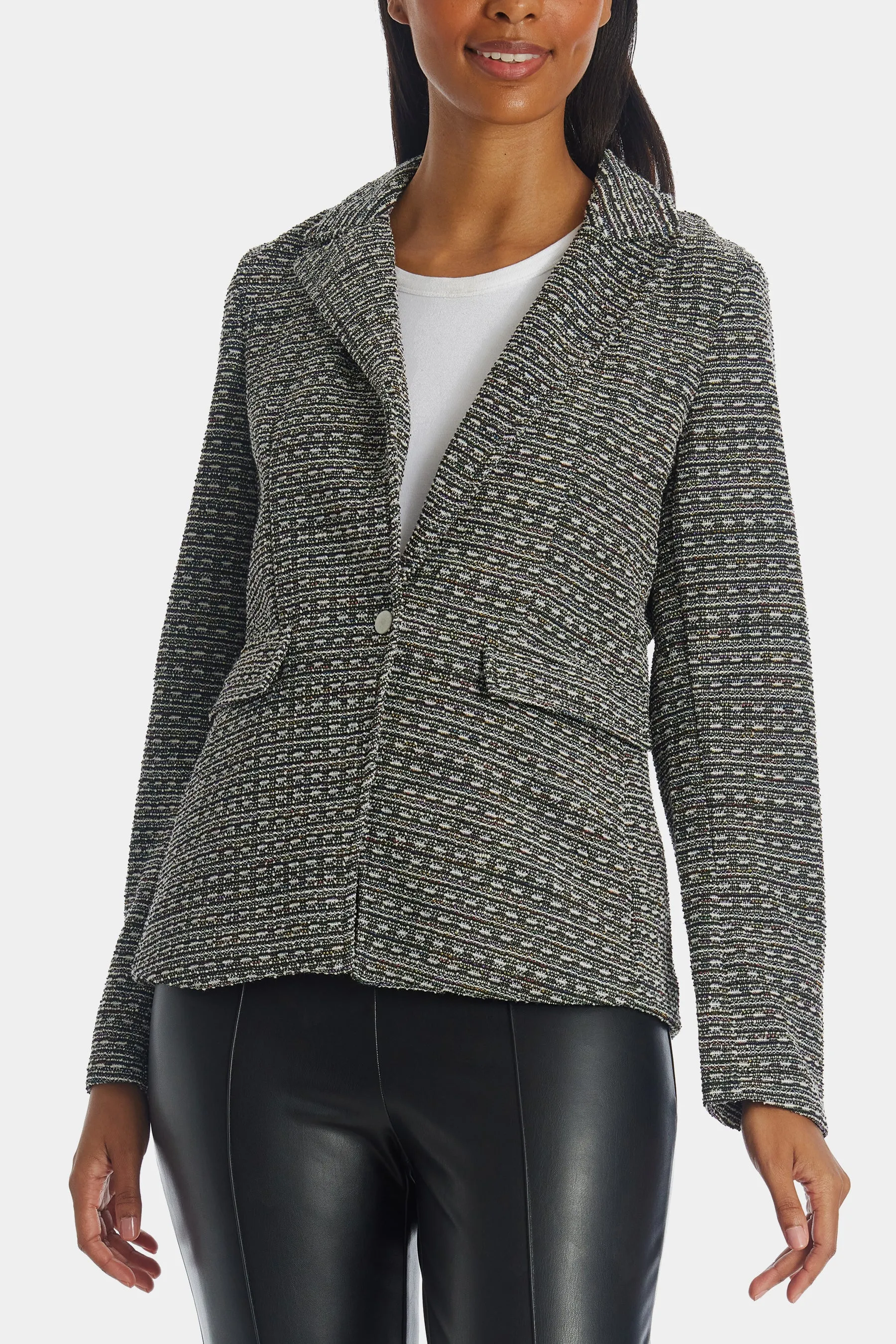 Helen Blazer In Tweed With Removeable Denim Insert sold by Lord & Taylor product image thumbnail 2