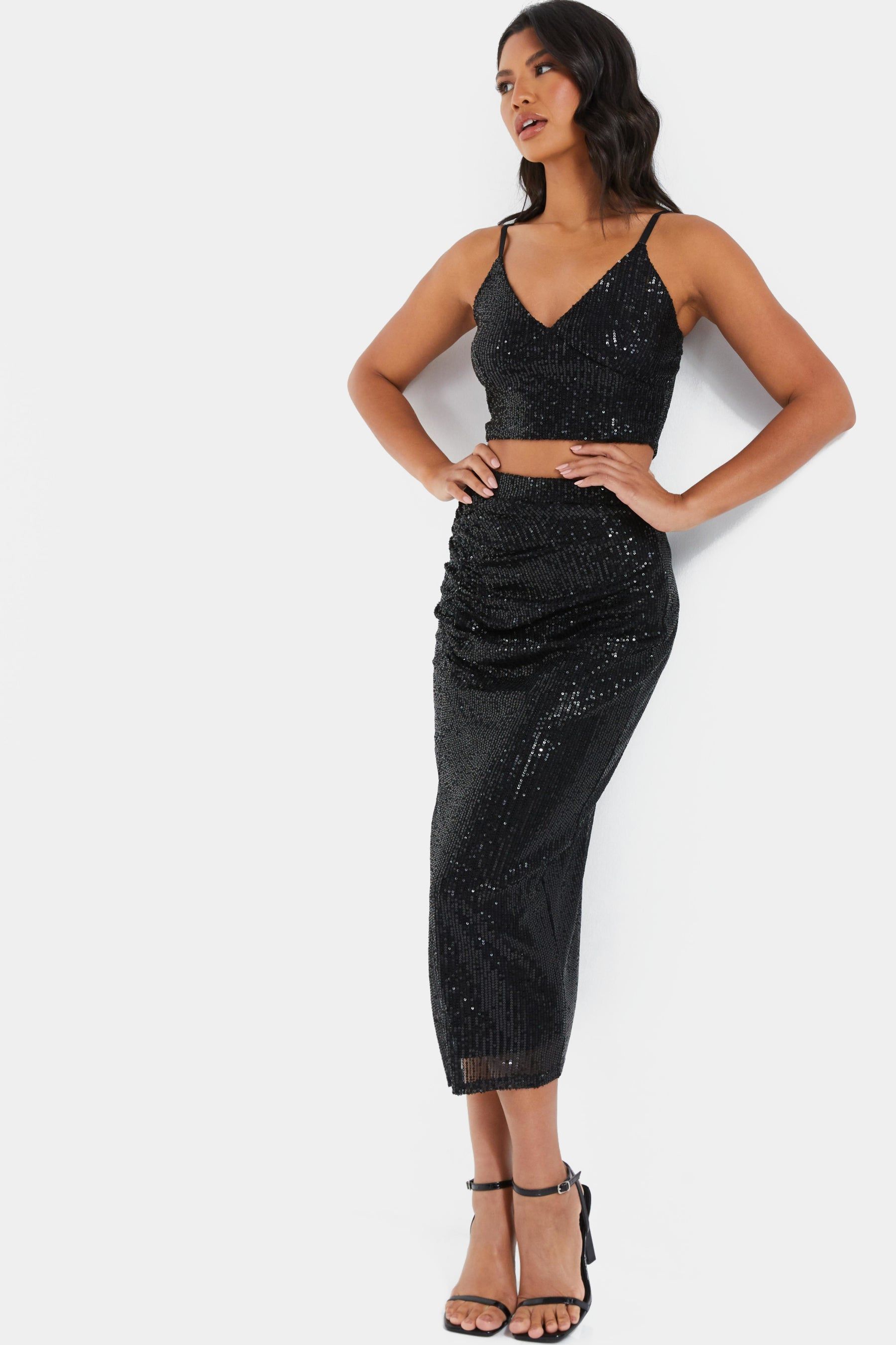 Sequin Crop Top sold by Lord & Taylor product image thumbnail 5