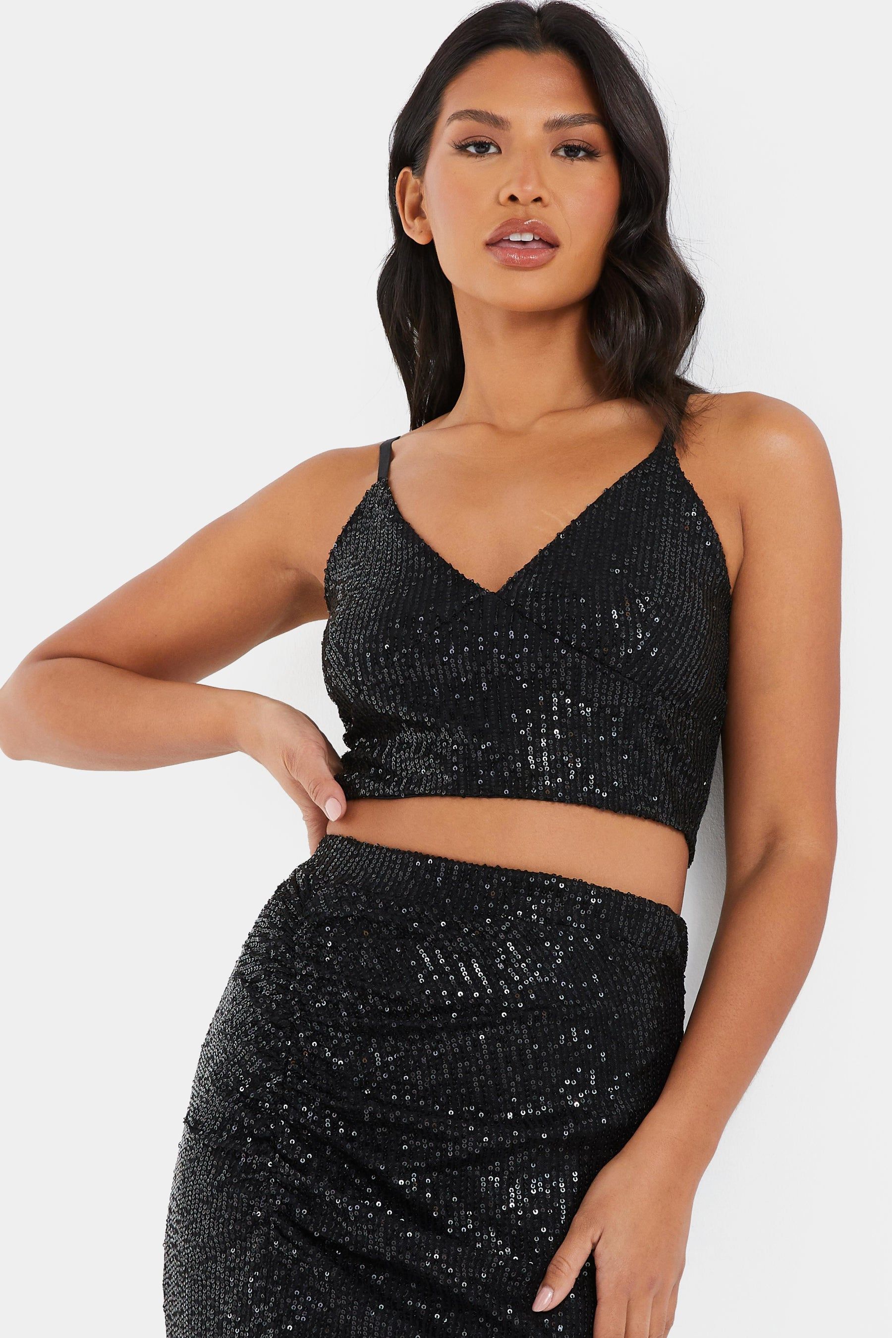 Sequin Crop Top sold by Lord & Taylor