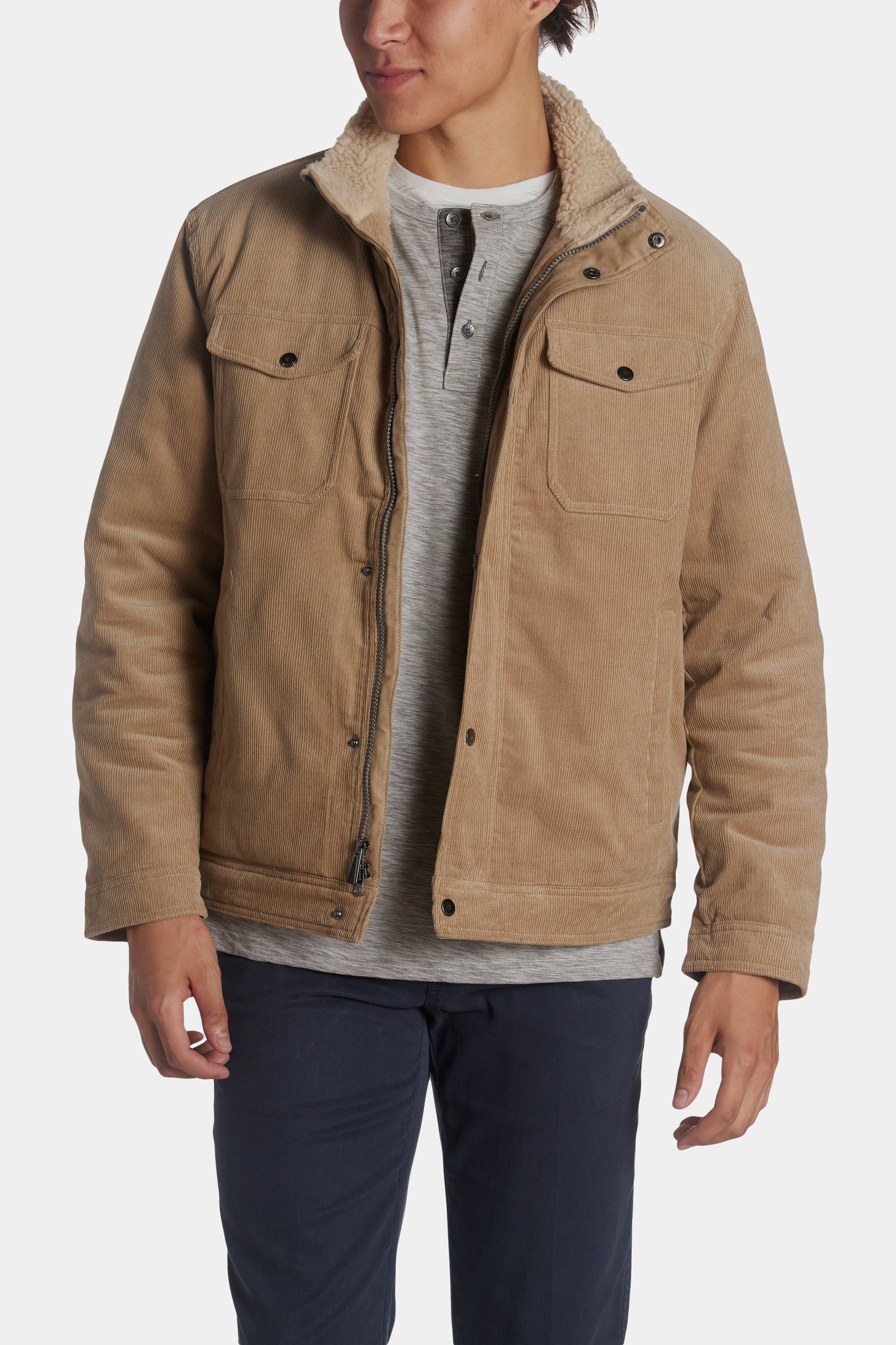 Corduroy Sherpa Lined Trucker Jacket sold by Lord & Taylor product image thumbnail 9