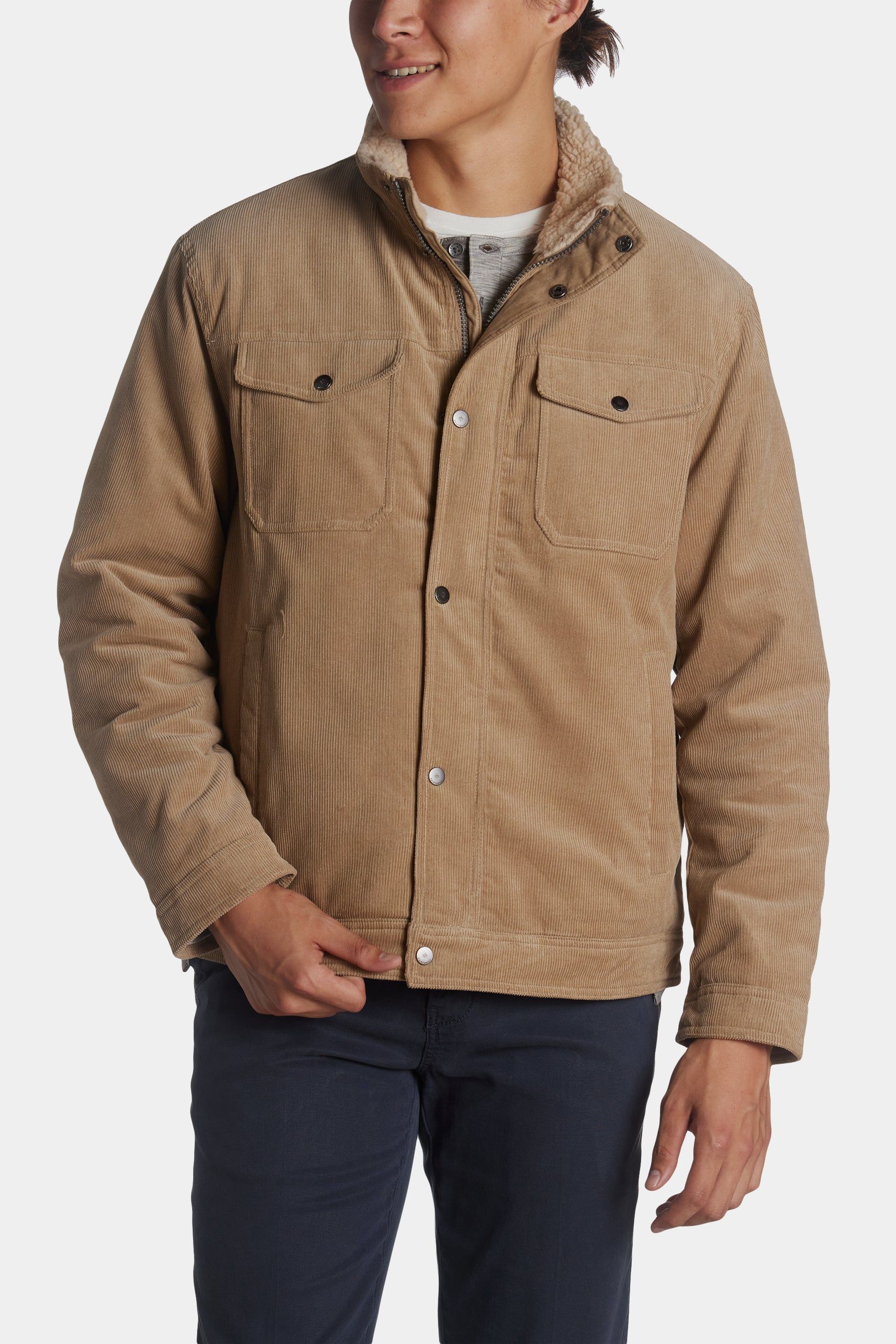 Corduroy Sherpa Lined Trucker Jacket sold by Lord & Taylor