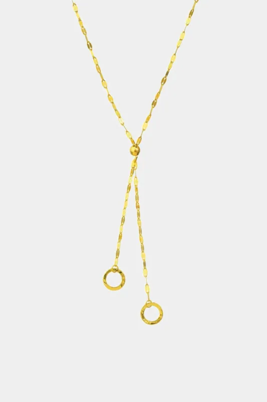 High Polished Circles Adjustable Lariat Necklace sold by Lord & Taylor