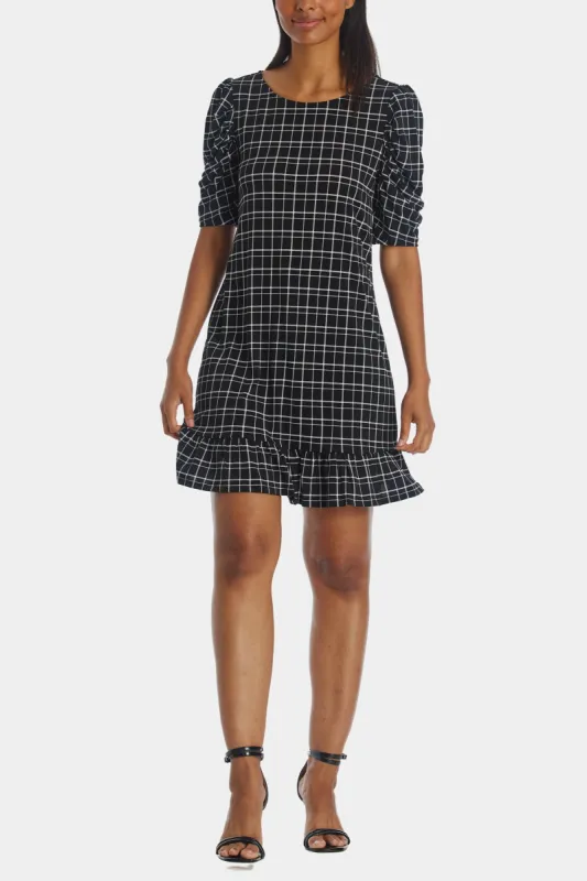 Plaid Peplum Dress sold by Lord & Taylor
