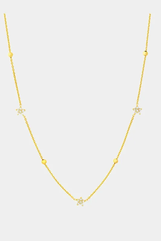 Diamond Flower & Bead Station Necklace sold by Lord & Taylor