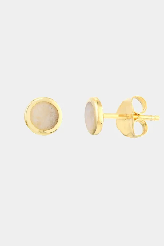 Mother Of Pearl Enamel Circle Stud Earrings sold by Lord & Taylor