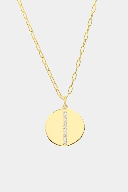 Diamond Organic Shape Medallion Necklace sold by Lord & Taylor
