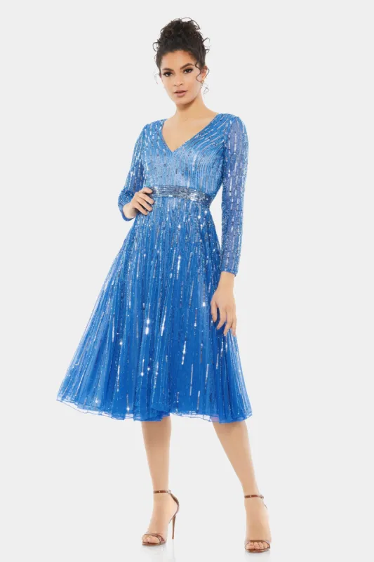 Long Sleeve Tea Length Dress sold by Lord & Taylor