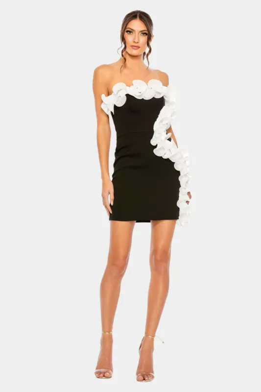 Strapless Ruffle Detail Mini Dress sold by Lord & Taylor