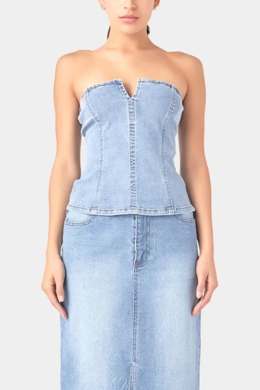 Strapless Denim Top sold by Lord & Taylor
