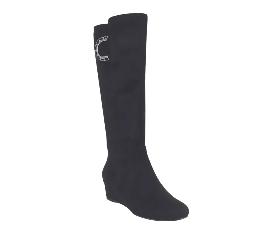 Gurtha Stretch Wedge Boots sold by Lord & Taylor