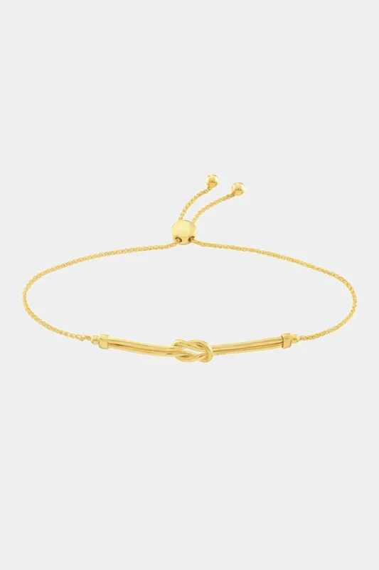 Polished Love Knot Bolo Bracelet sold by Lord & Taylor