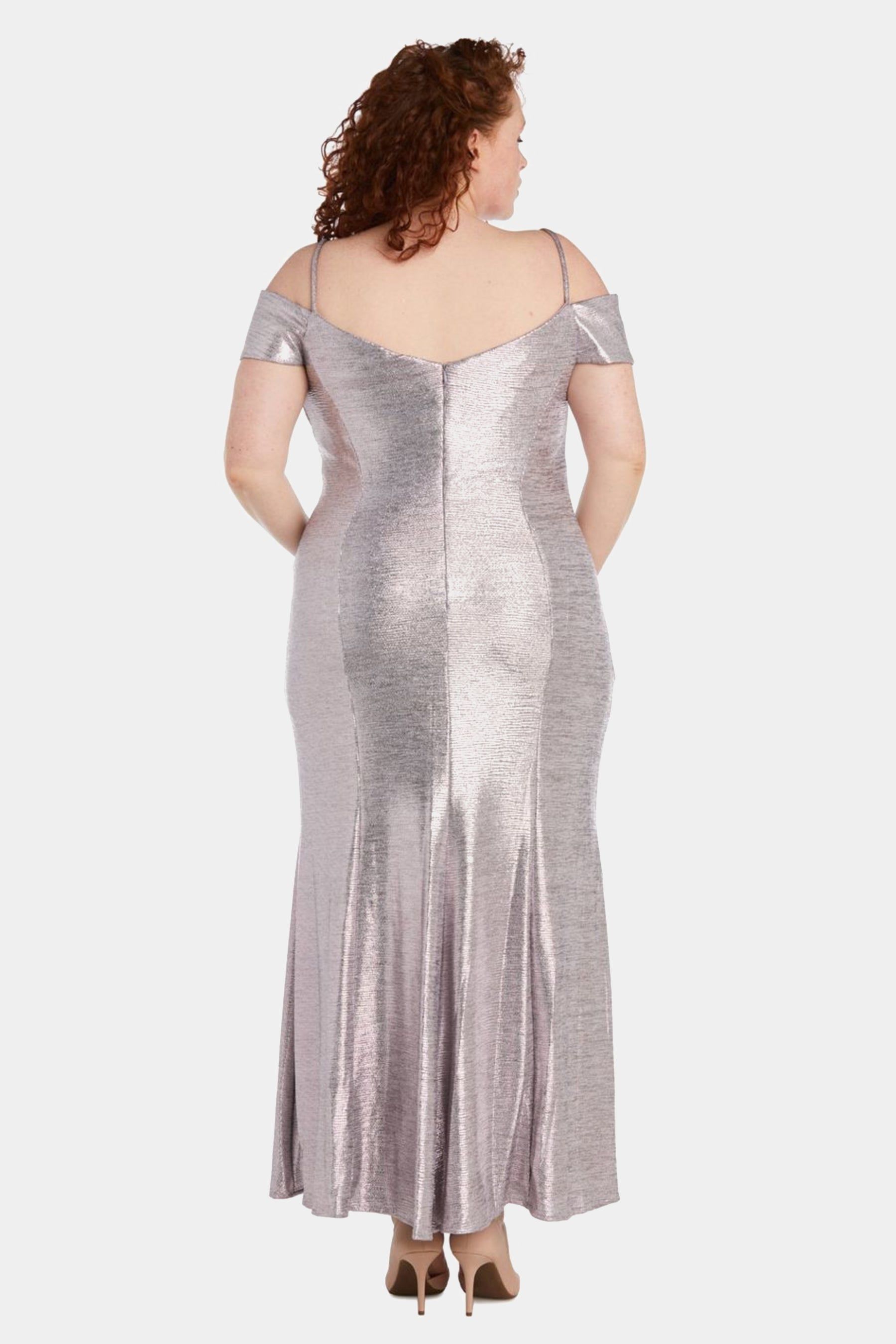 Long Shimmer Off the Shoulder Gown sold by Lord & Taylor product image thumbnail 5