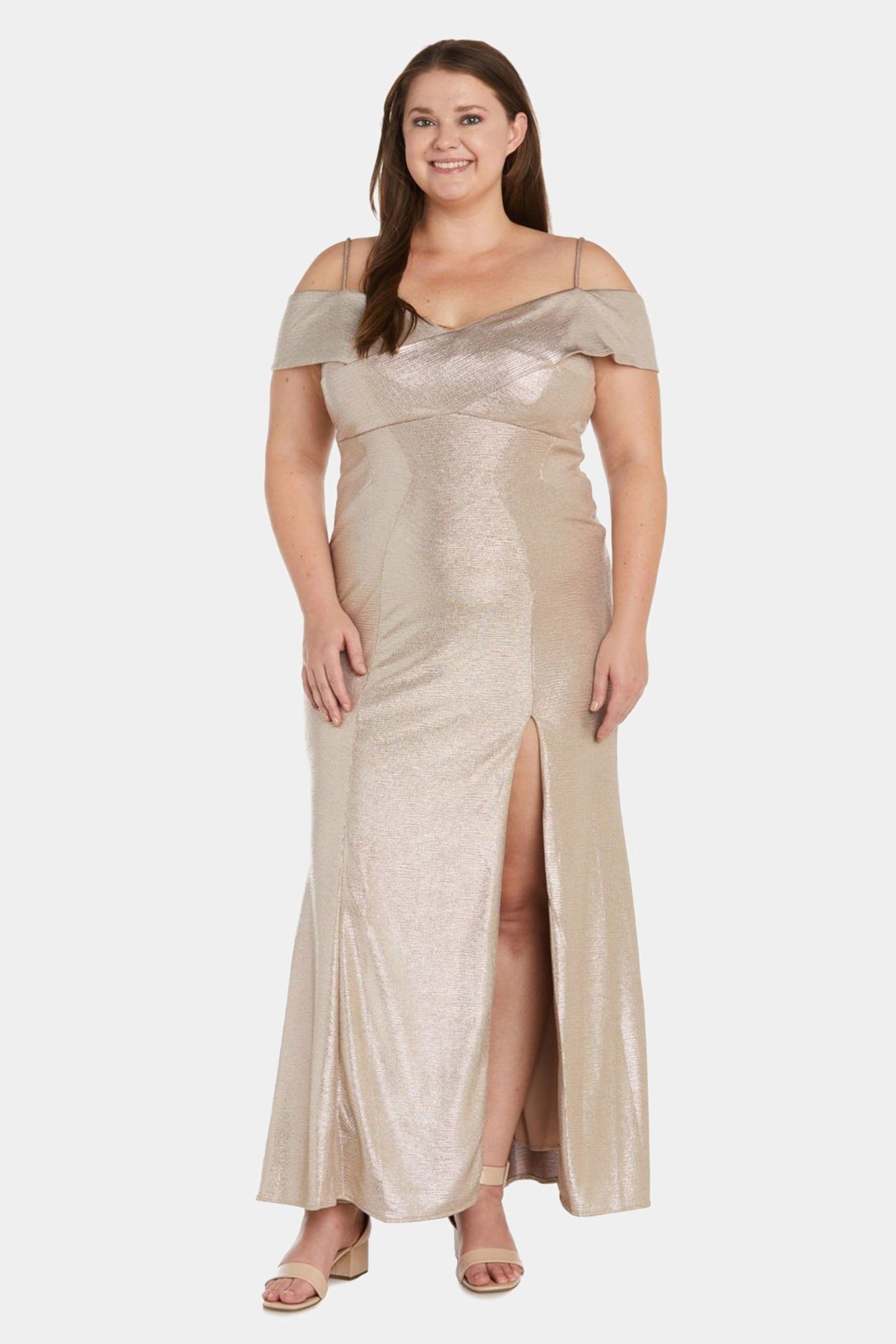 Long Shimmer Off the Shoulder Gown sold by Lord & Taylor product image thumbnail 9