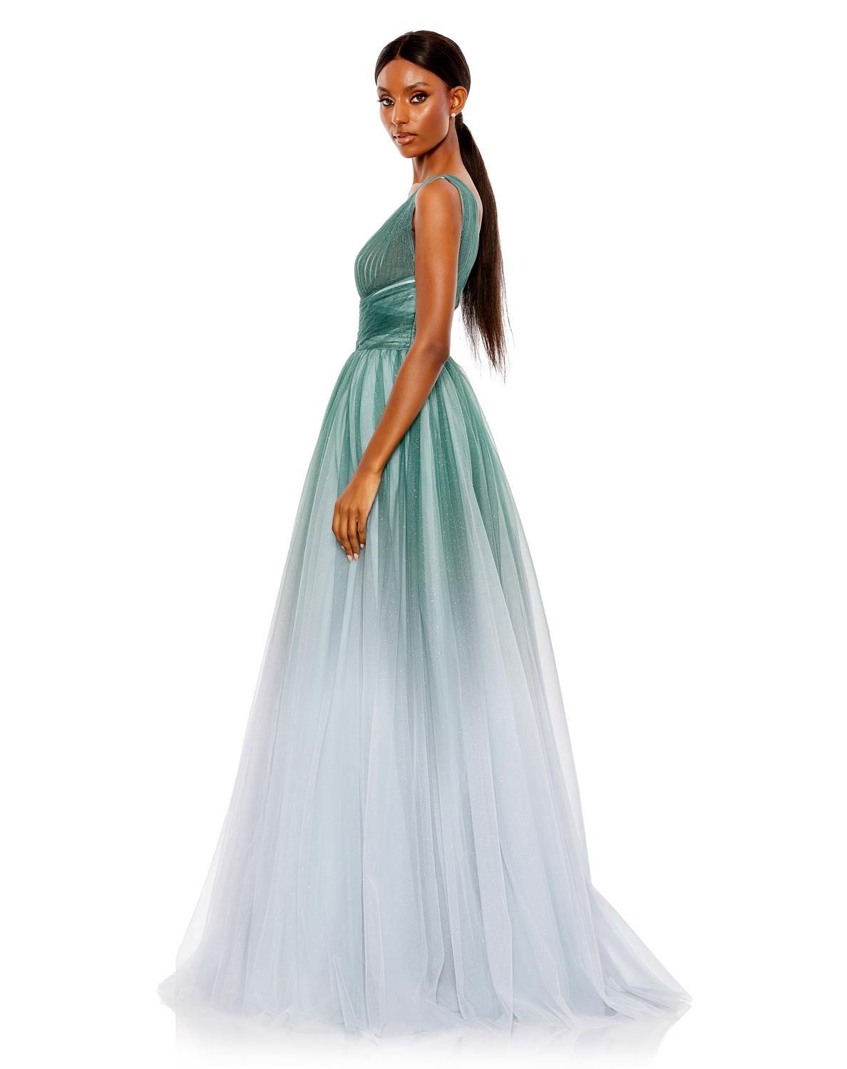 Glitter Ombre V Neck Sleeveless Gown sold by Lord & Taylor product image thumbnail 2