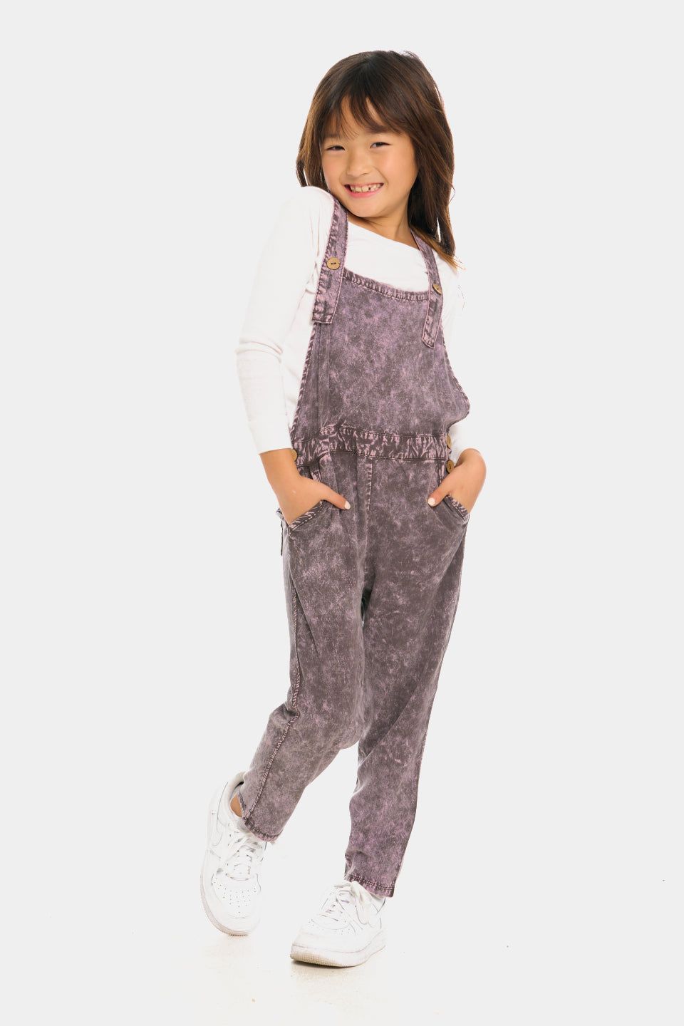 Girls Mineral Wash Overalls sold by Lord & Taylor