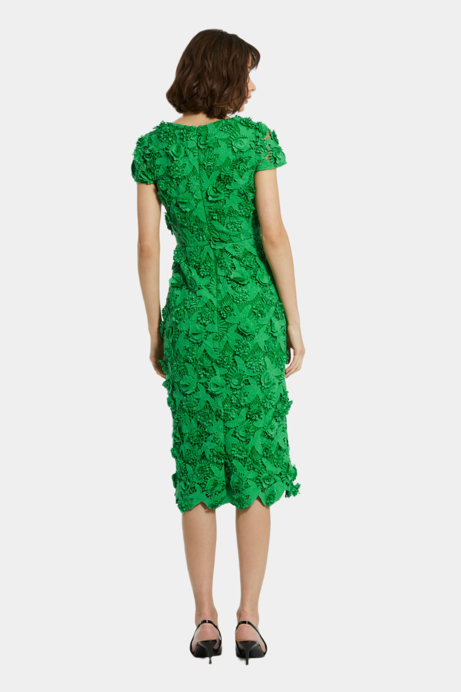 Floral Lace Fitted Short Sleeve Midi Dress sold by Lord & Taylor product image thumbnail 4