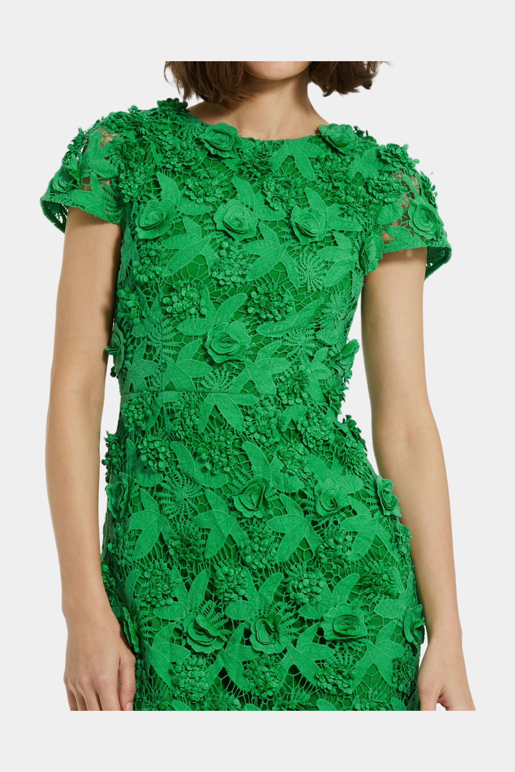 Floral Lace Fitted Short Sleeve Midi Dress sold by Lord & Taylor product image thumbnail 2