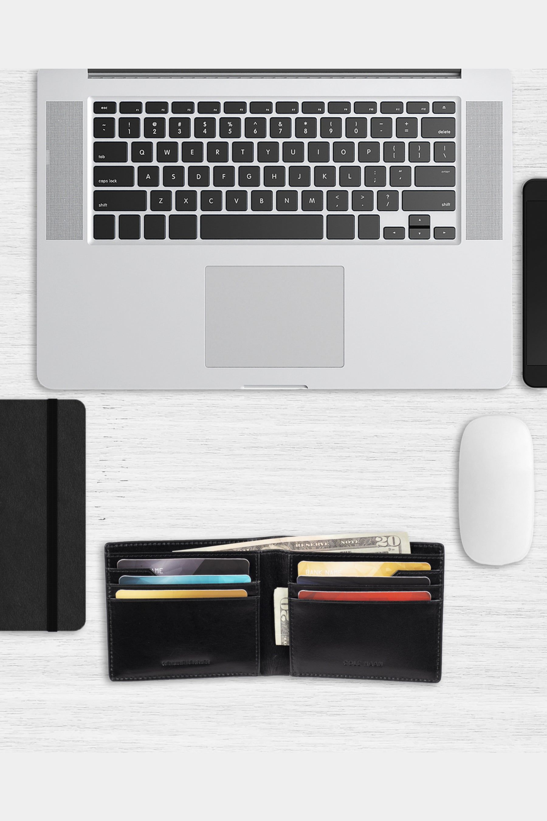 RFID Slim Leather Billfold Wallet sold by Lord & Taylor product image thumbnail 3