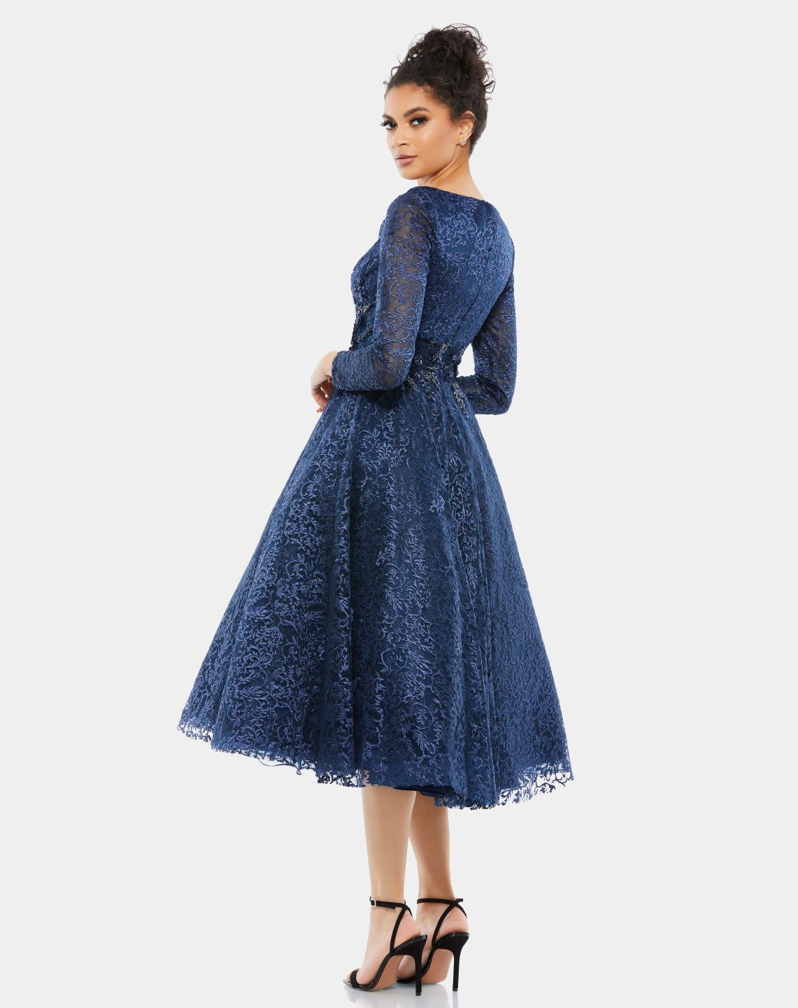 Long Sleeve Tea Length Dress sold by Lord & Taylor product image thumbnail 5