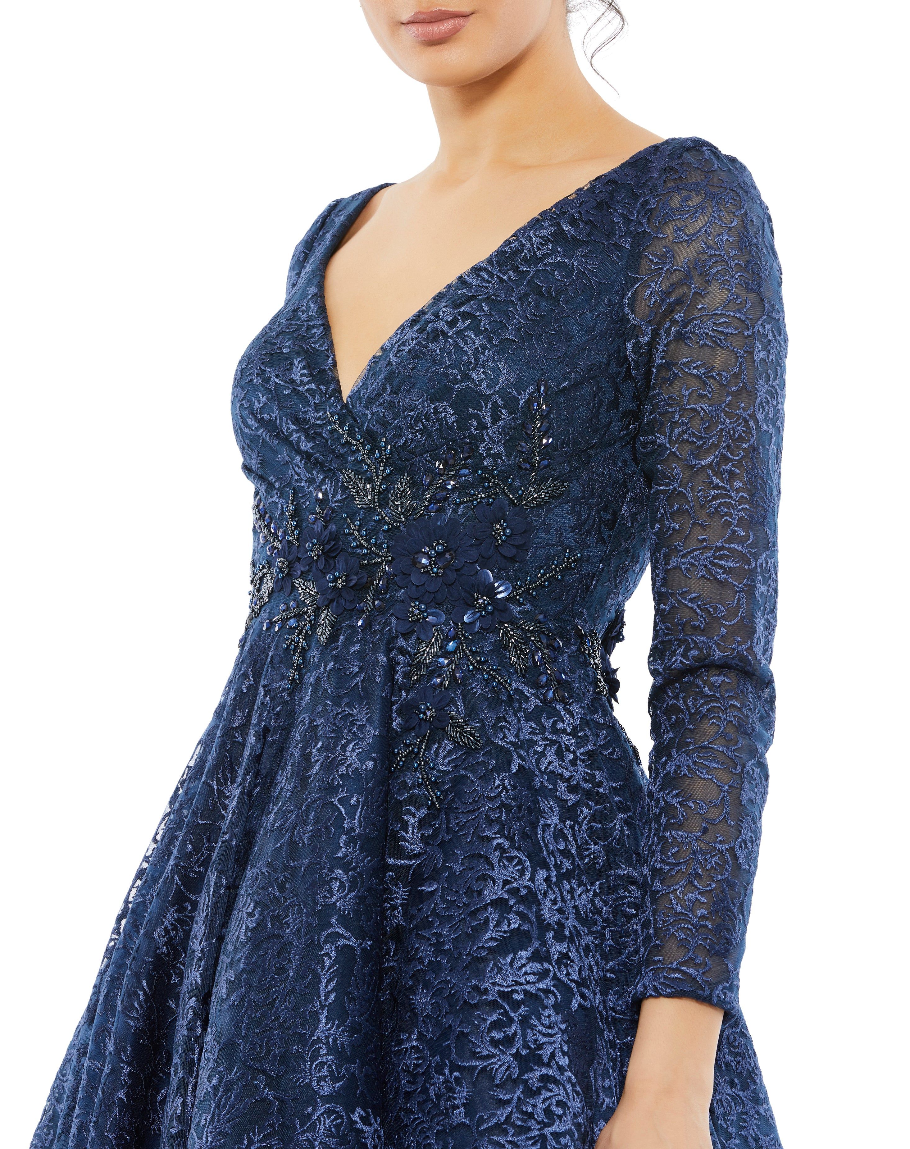 Long Sleeve Tea Length Dress sold by Lord & Taylor product image thumbnail 2