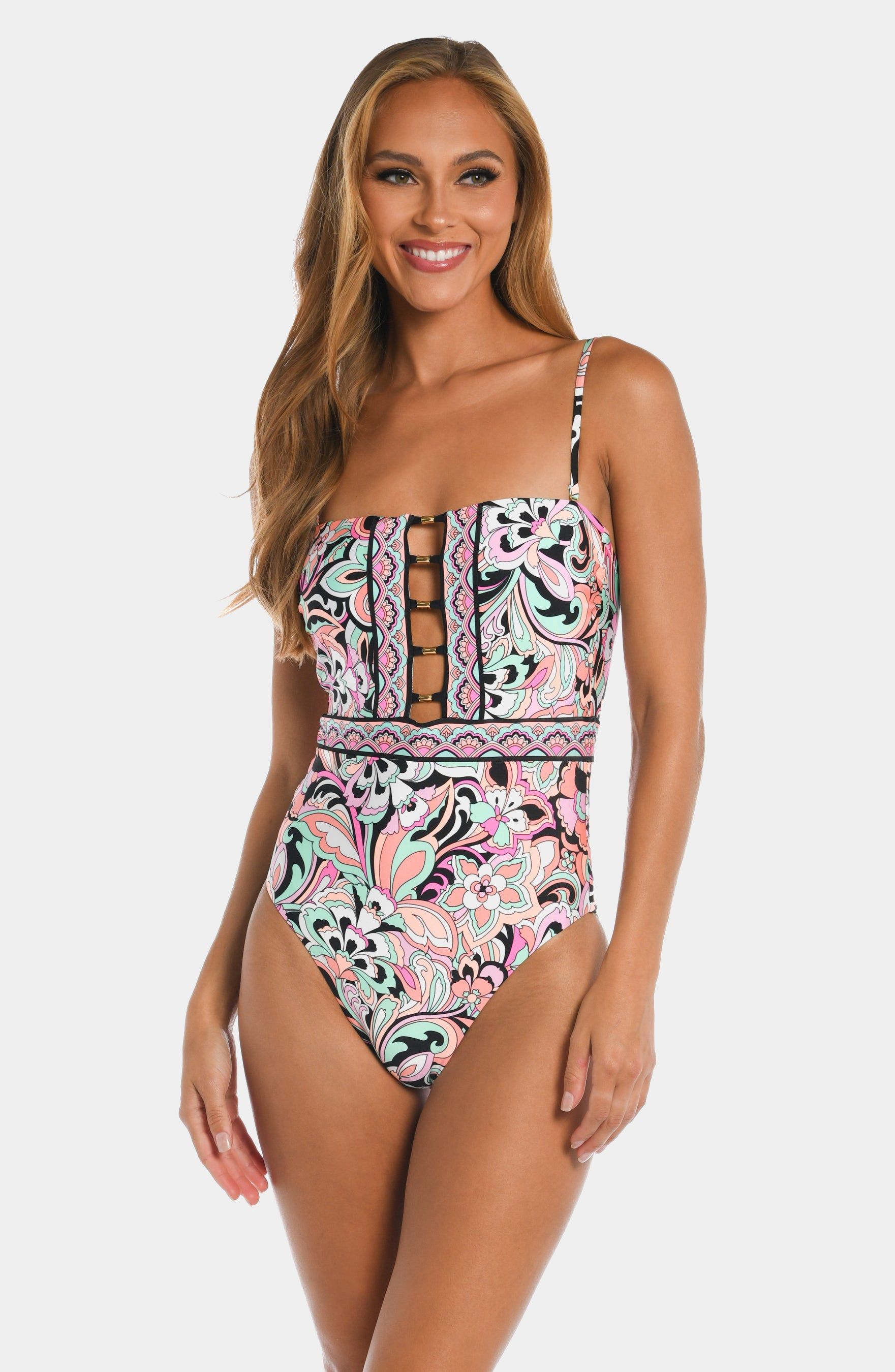 Paisley Bandeau One Piece sold by Lord & Taylor