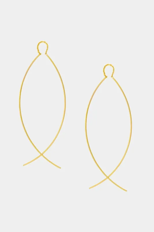Curved Wire Threader Earrings sold by Lord & Taylor