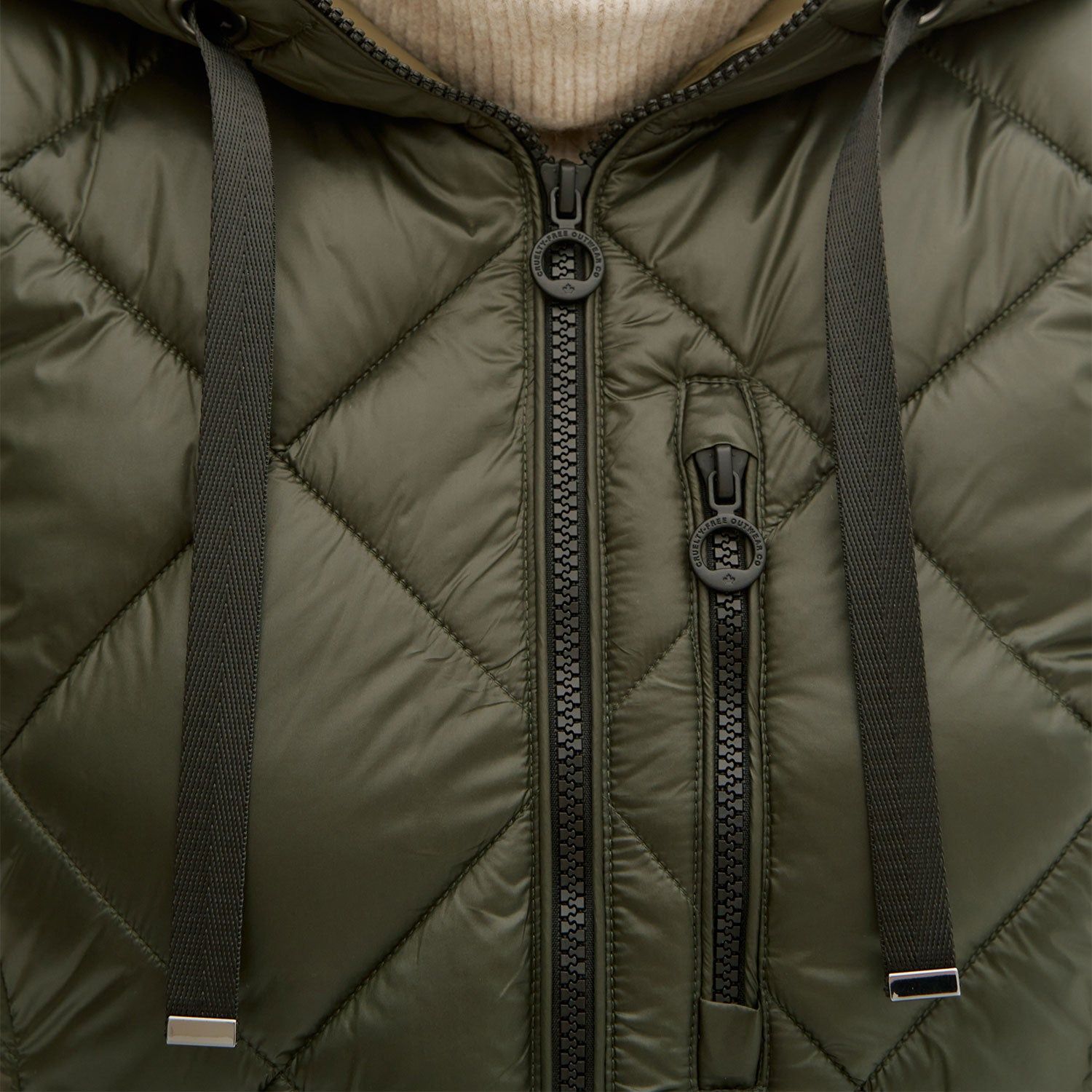 Mid Length Light Weight Puffer Vest W/Fixed Hood sold by Lord & Taylor product image thumbnail 8