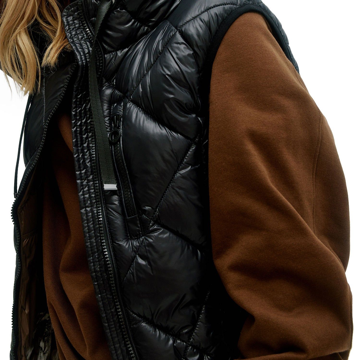 Mid Length Light Weight Puffer Vest W/Fixed Hood sold by Lord & Taylor product image thumbnail 3