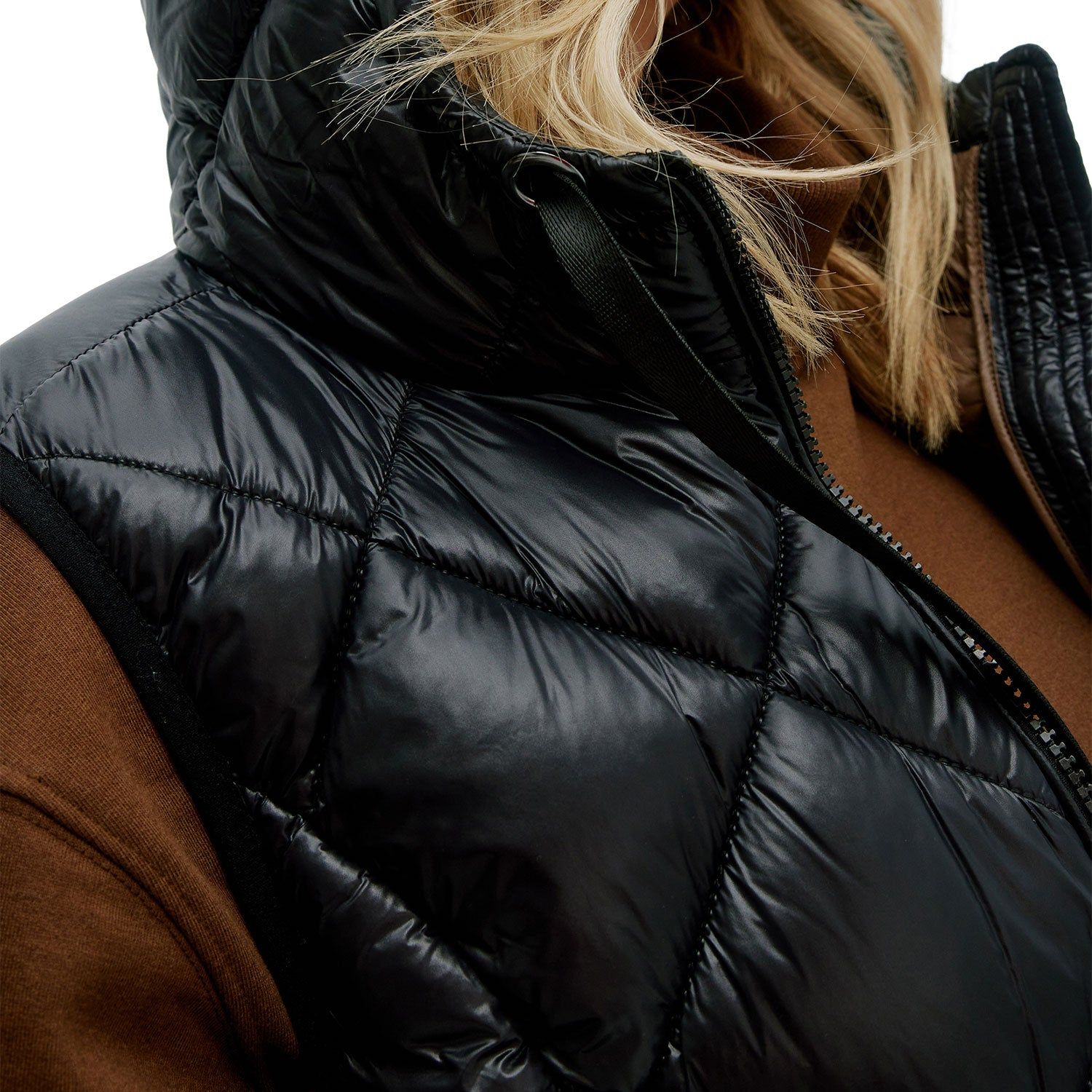 Mid Length Light Weight Puffer Vest W/Fixed Hood sold by Lord & Taylor product image thumbnail 2