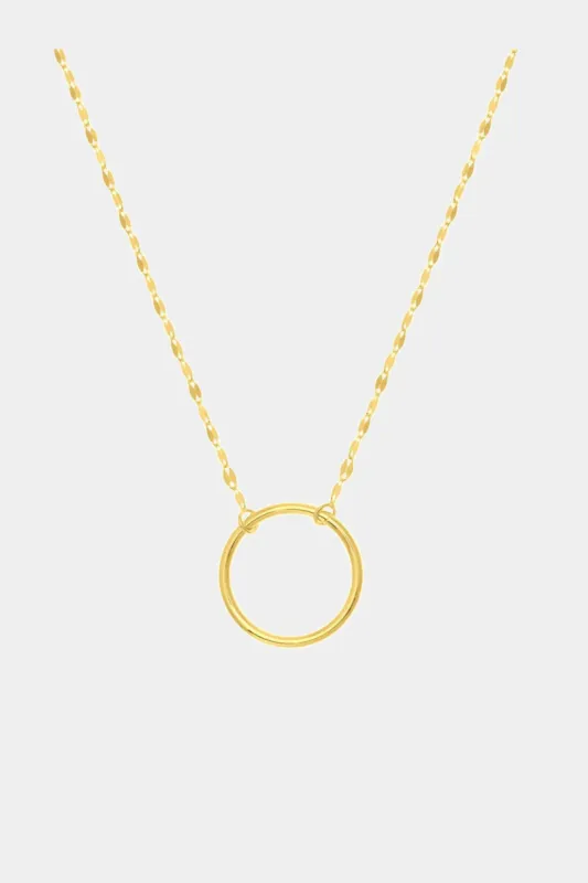 Open Circle Pendant On Piatto Chain Necklace sold by Lord & Taylor