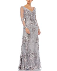 Long Sleeve Column Gown sold by Lord & Taylor