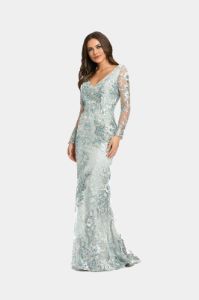 Long Sleeve Column Gown sold by Lord & Taylor