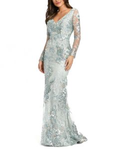 Long Sleeve Column Gown sold by Lord & Taylor