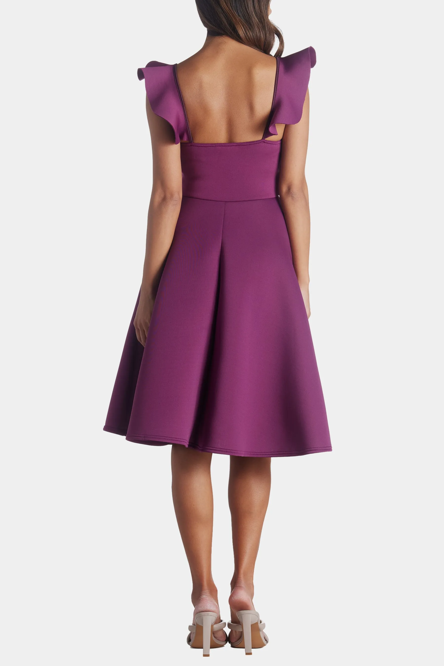 Scuba Foam Frill Sleeve Midi Dress sold by Lord & Taylor product image thumbnail 3