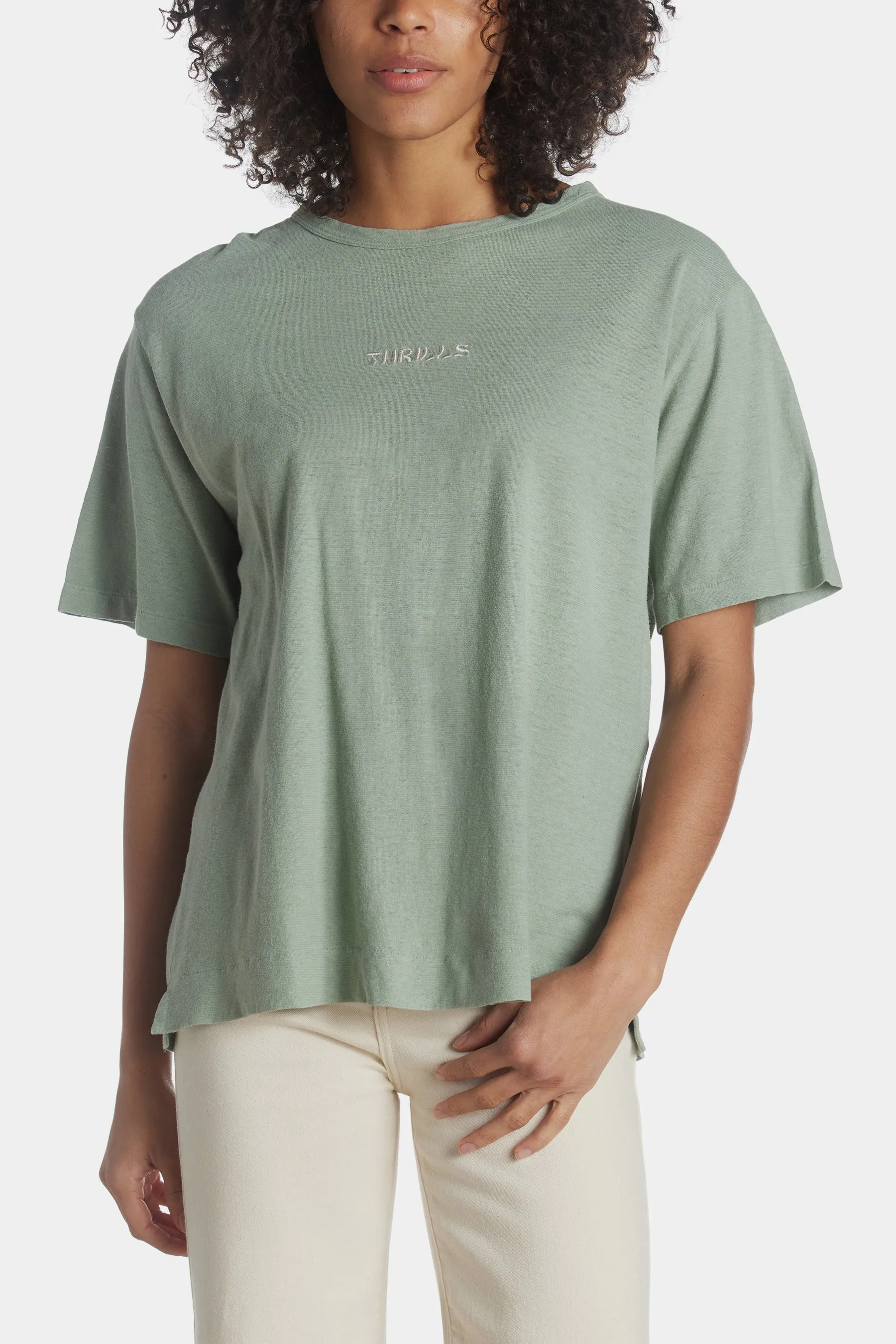 Enlightenment Embro Hemp Box Fit Tee sold by Lord & Taylor