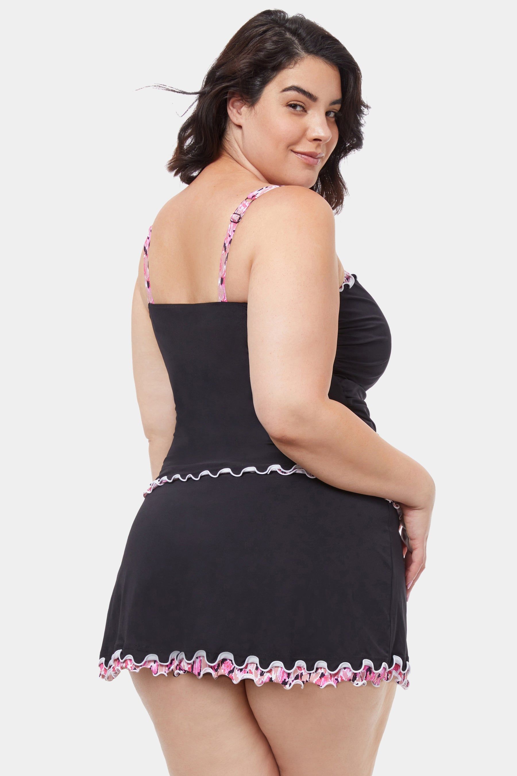 Plus Pretty Wild Full Figure Tankini sold by Lord & Taylor product image thumbnail 3
