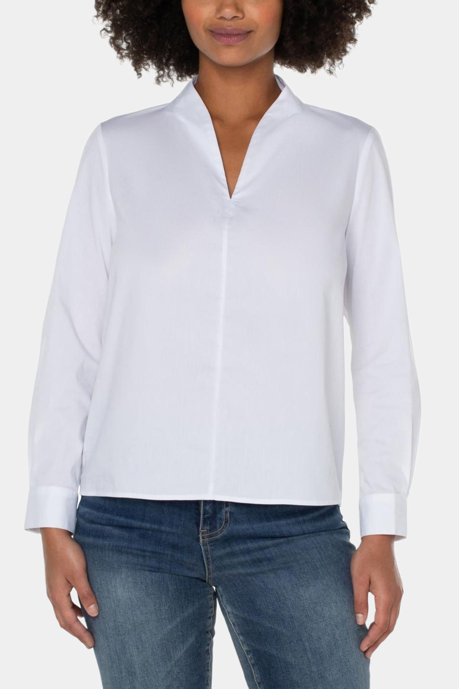 Poplin Pleated Woven Top sold by Lord & Taylor product image thumbnail 2