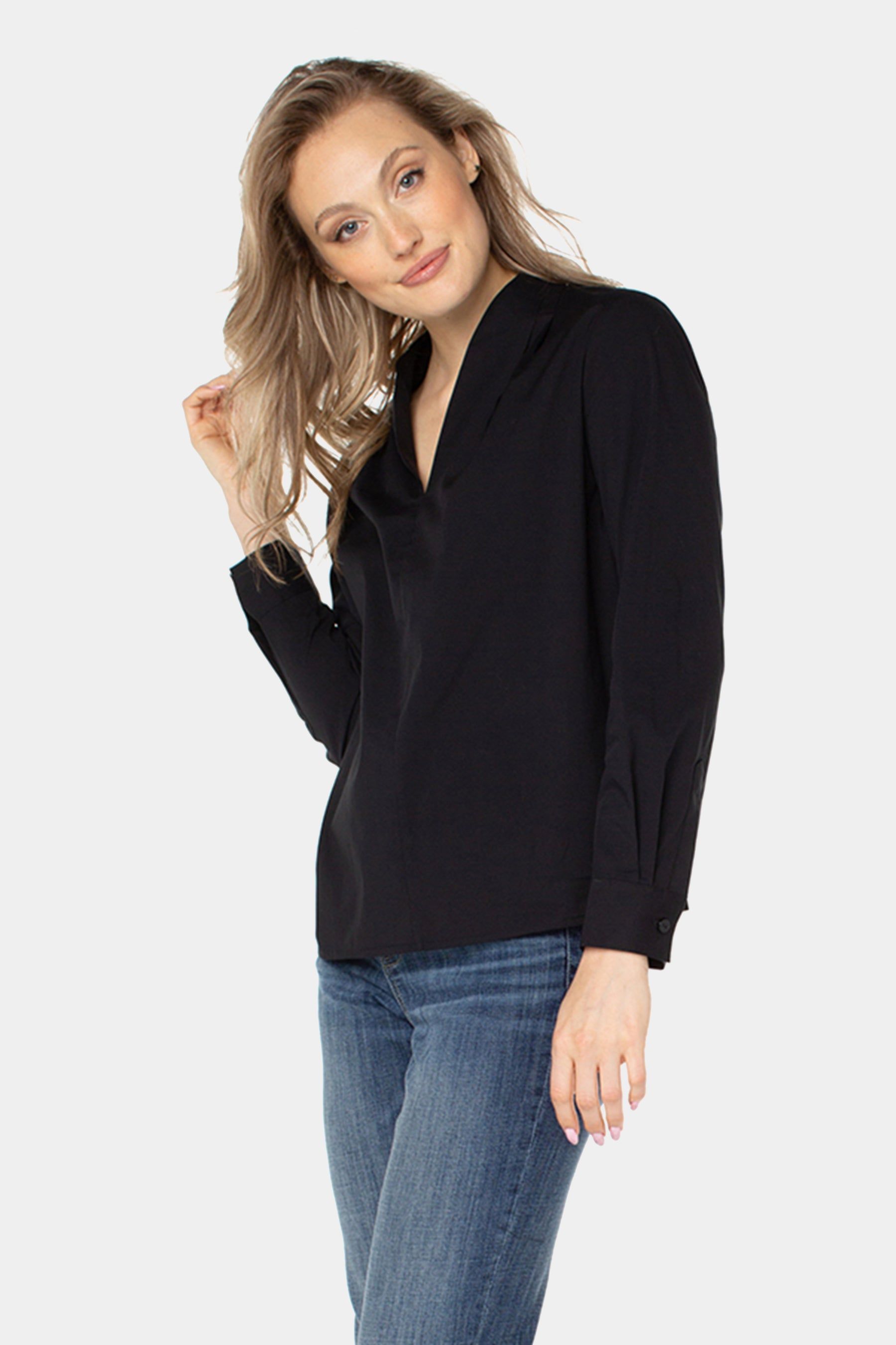 Poplin Pleated Woven Top sold by Lord & Taylor product image thumbnail 9